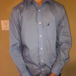 Nautical long sleeve collared shirt